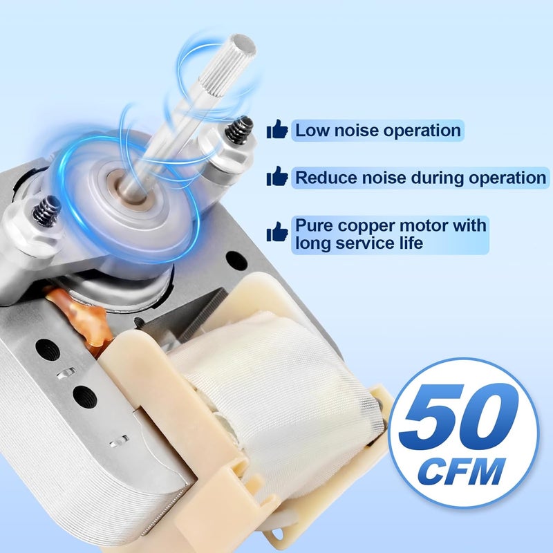 Aibabcue 696N-R02 B Bathroom Fan Motor Compatible with Broan Nutone 688-K, 688-J, 688-H, 663-H, 663, 688, 678, 659, 670, 688-G S97012026 Bath Exhaust Fan Motor Replacement, 50CFM - Image 5